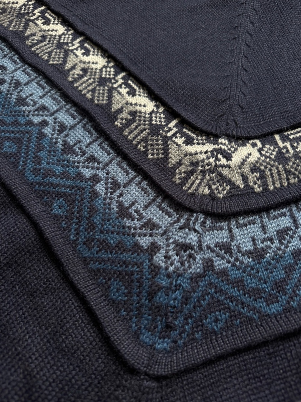 VTG Alpatex Peru Alpaca Turtleneck Poncho w/ Sleeves - Picture 2 of 3